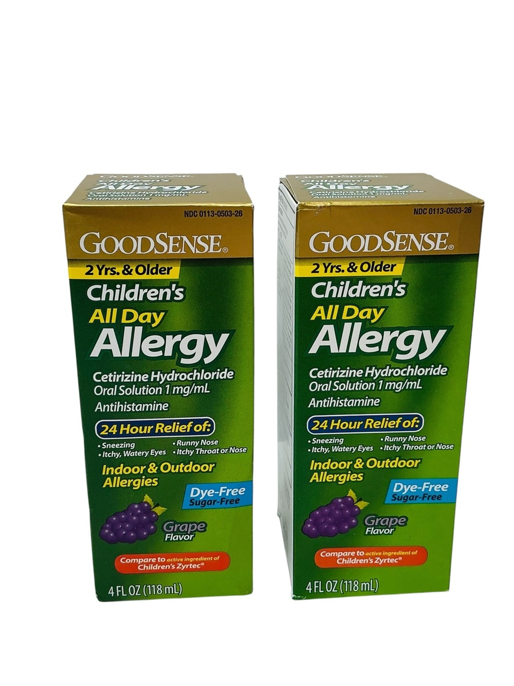 GoodSense All Day Allergy for Children Cetirizine Hydrochloride Syrup (Lot Of 2)